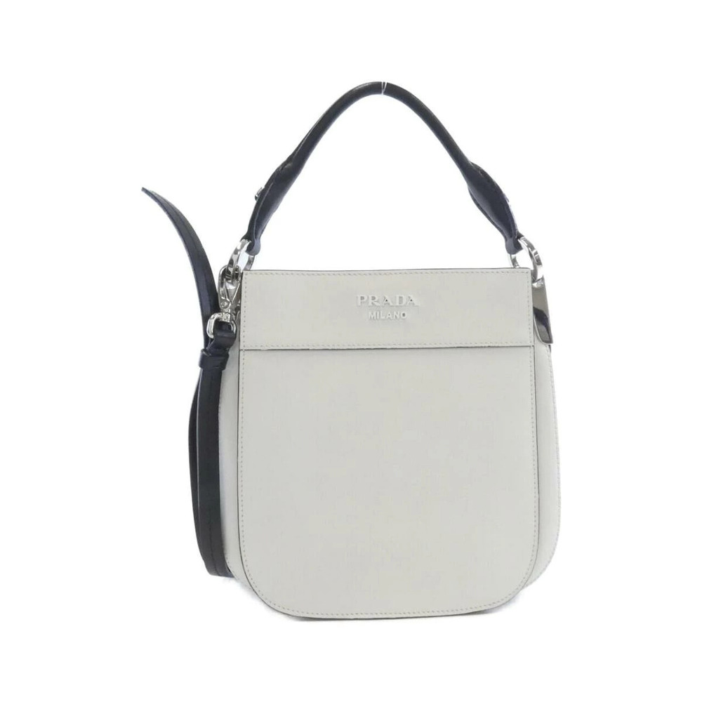 Prada Margit bag crafted City Calf leather handle White